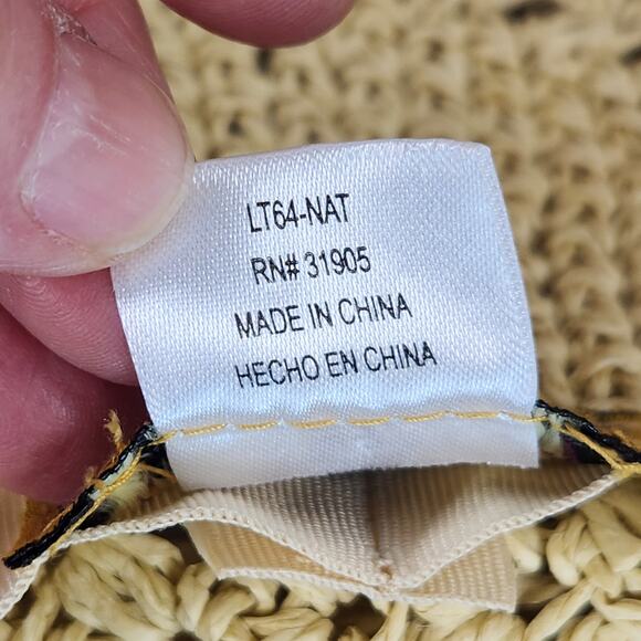 The Scala Collection Beach Bucket Hat Tan 100% Paper Coastal Grandma SZ SM - Picture 4 of 12